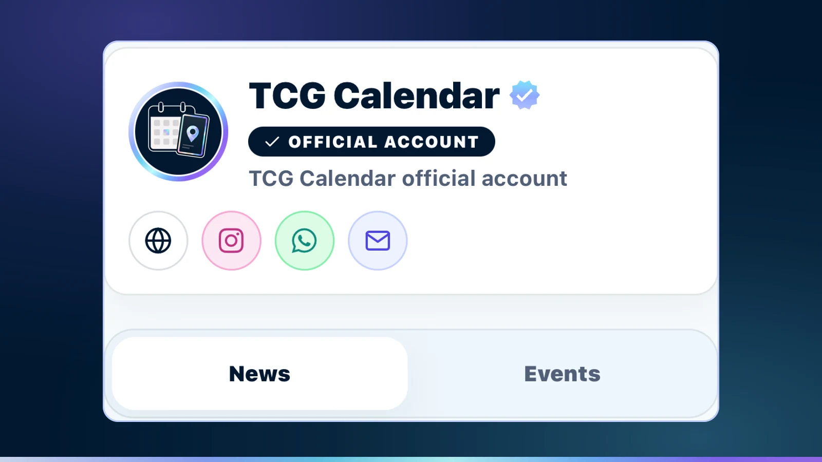 The official TCG Calendar account profile
