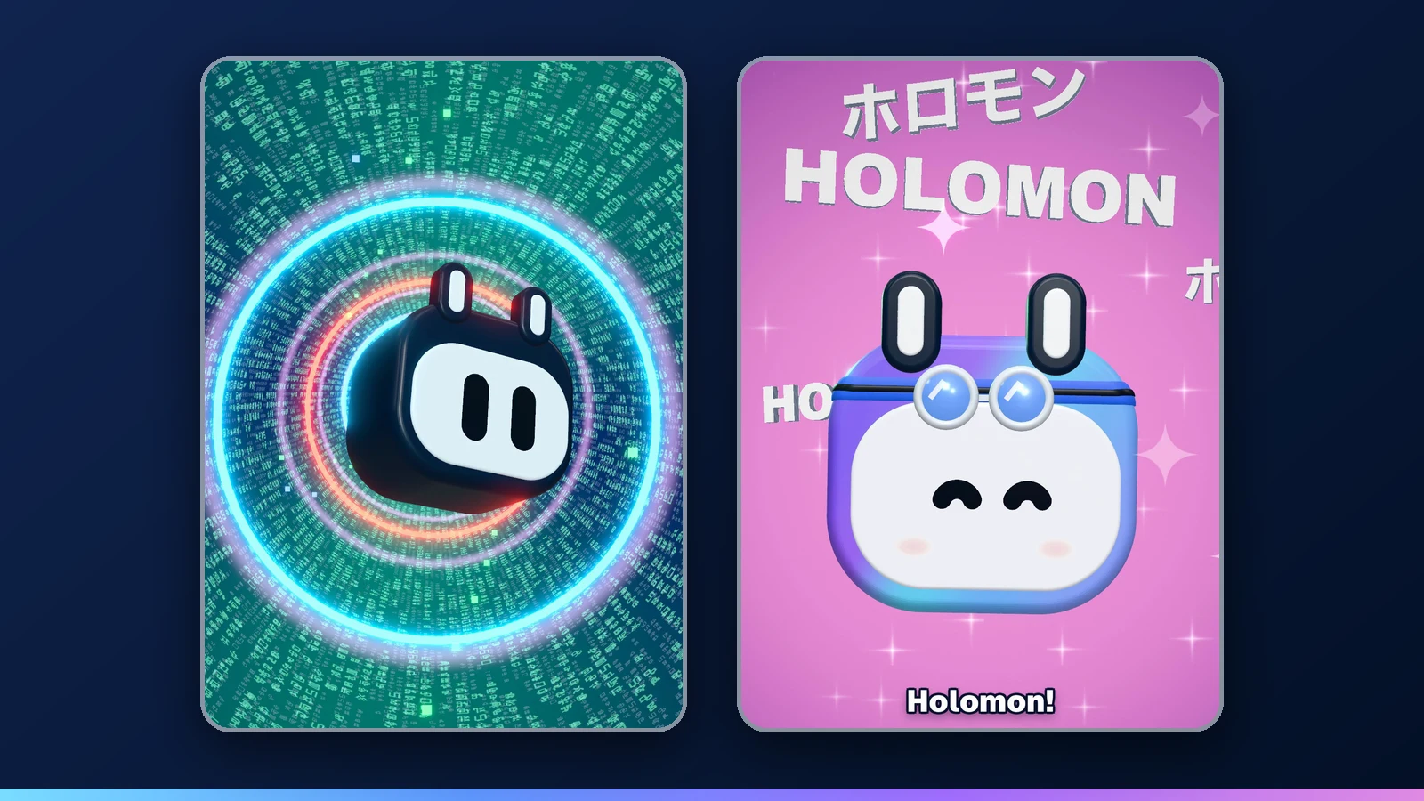 Holo falls through the Digital Gate and digivolves into Holomon