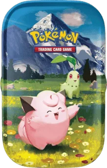 Ascended Heroes Mini Tin - Clefairy & Chikorita artwork