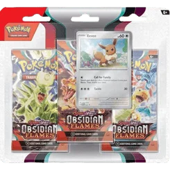 Obsidian Flames 3-Pack Blister - Eevee artwork