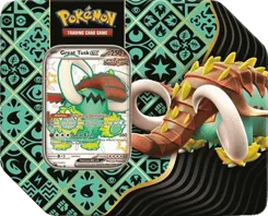 Paldean Fates Tin - Great Tusk ex artwork