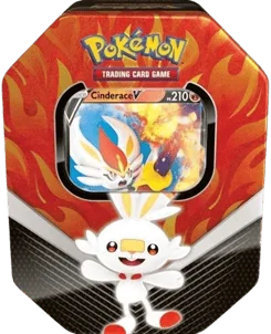 Sword & Shield Galar Partners International Tin - Cinderace V artwork