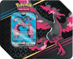 Crown Zenith Tin - Galarian Moltres artwork