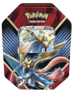Rebel Clash Legends of Galar Tin - Zacian V (International Version) artwork