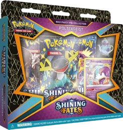 Shining Fates Mad Party Pin Collection - Polteageist artwork