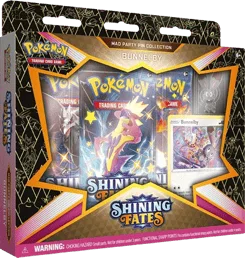 Shining Fates Mad Party Pin Collection - Bunnelby artwork