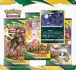 Evolving Skies 3-Pack Blister - Umbreon artwork