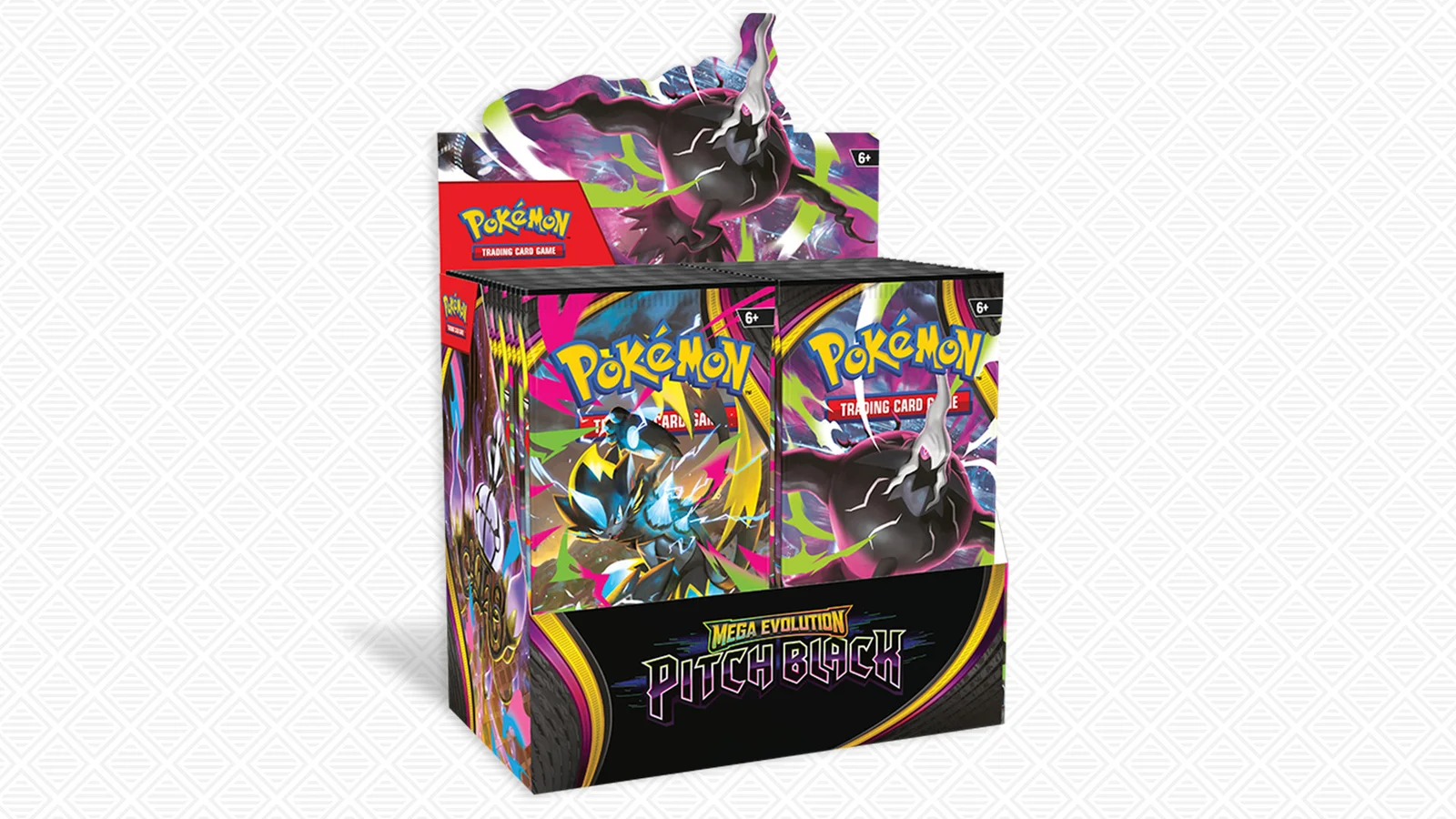 Pokémon TCG: Mega Evolution—Pitch Black Booster Display Box artwork